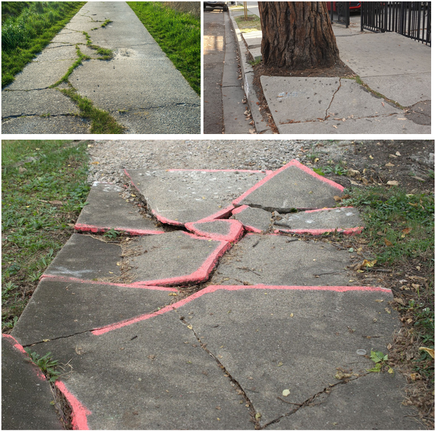 Sidewalk With Potholes