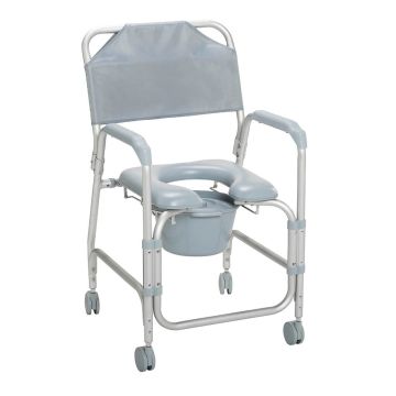 Aluminum Shower Chair Commode With Casters